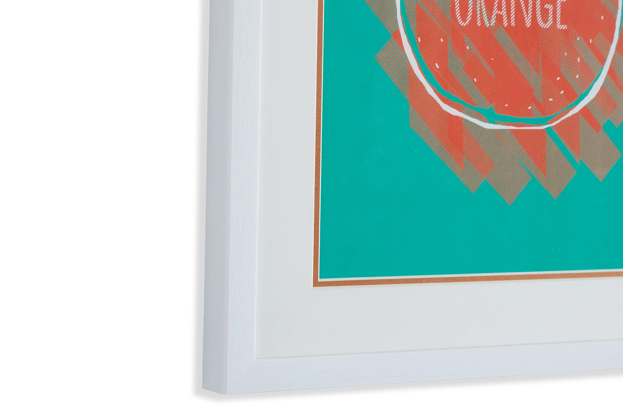 Orange Multicolored Framed Wall Art