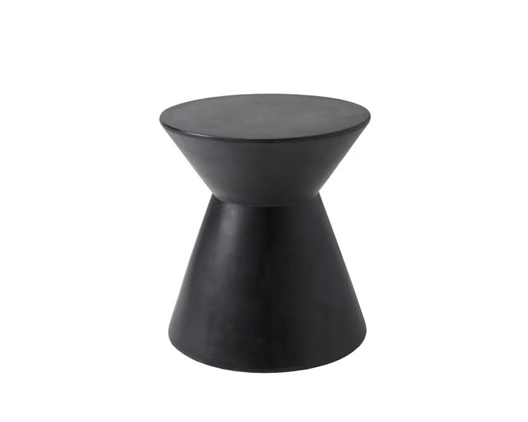 Rona Black Round End Table