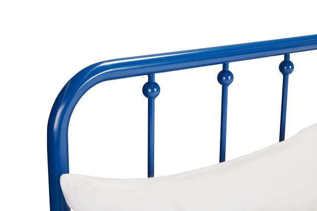 Rory Blue Metal Panel Bed