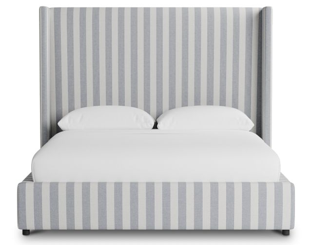 Captiva Sea Lane Dark Blue 60" Upholstered Shelter Bed
