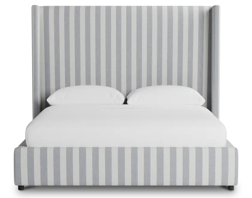 Captiva Sea Lane Dark Blue 60" Upholstered Shelter Bed Captiva Sea Lane Dark Blue 60" Upholstered Shelter Bed