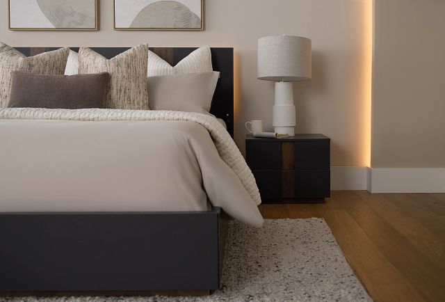 Brasilia Gray Platform Bed With Speaker