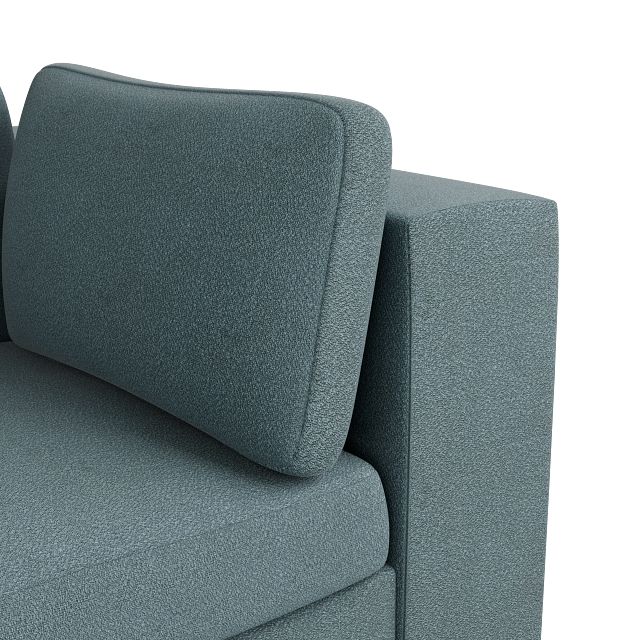 Destin Sutton Blue Fabric Corner Chair