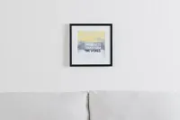 World Yellow Framed Wall Art