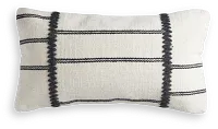 Barito White Lumbar Accent Pillow