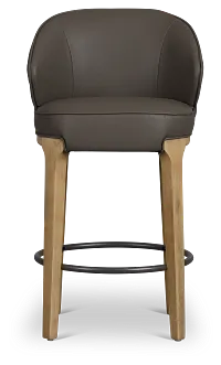 Libby Dark Gray Micro 24" Upholstered Barstool