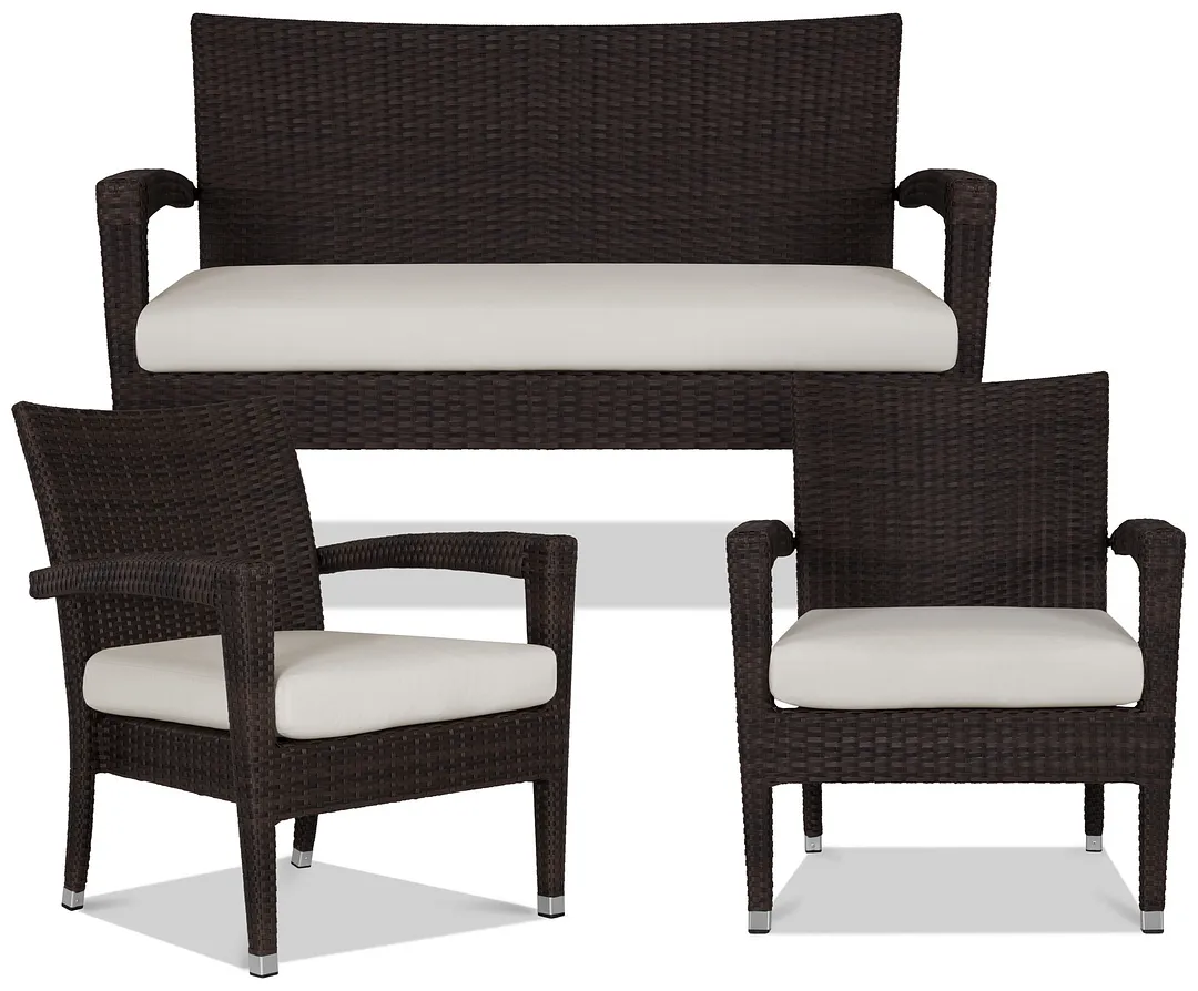 Zen White Outdoor Living Room Set