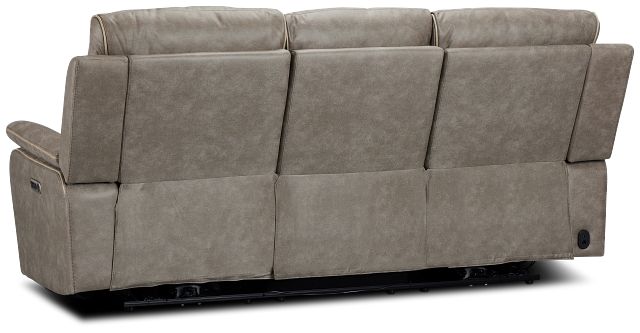Grayson2 Gray Micro Power Reclining Sofa