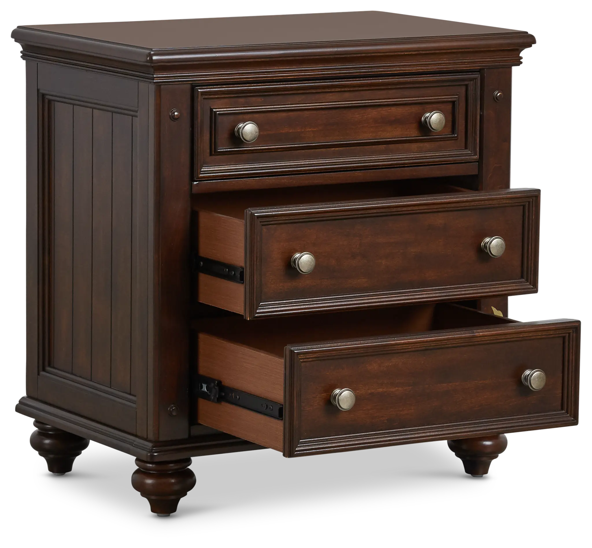 Savannah Dark Tone 3-drawer Nightstand Savannah Dark Tone 3-drawer Nightstand