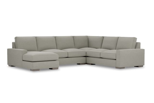 Edgewater Elite Gray Medium Left Chaise Sectional