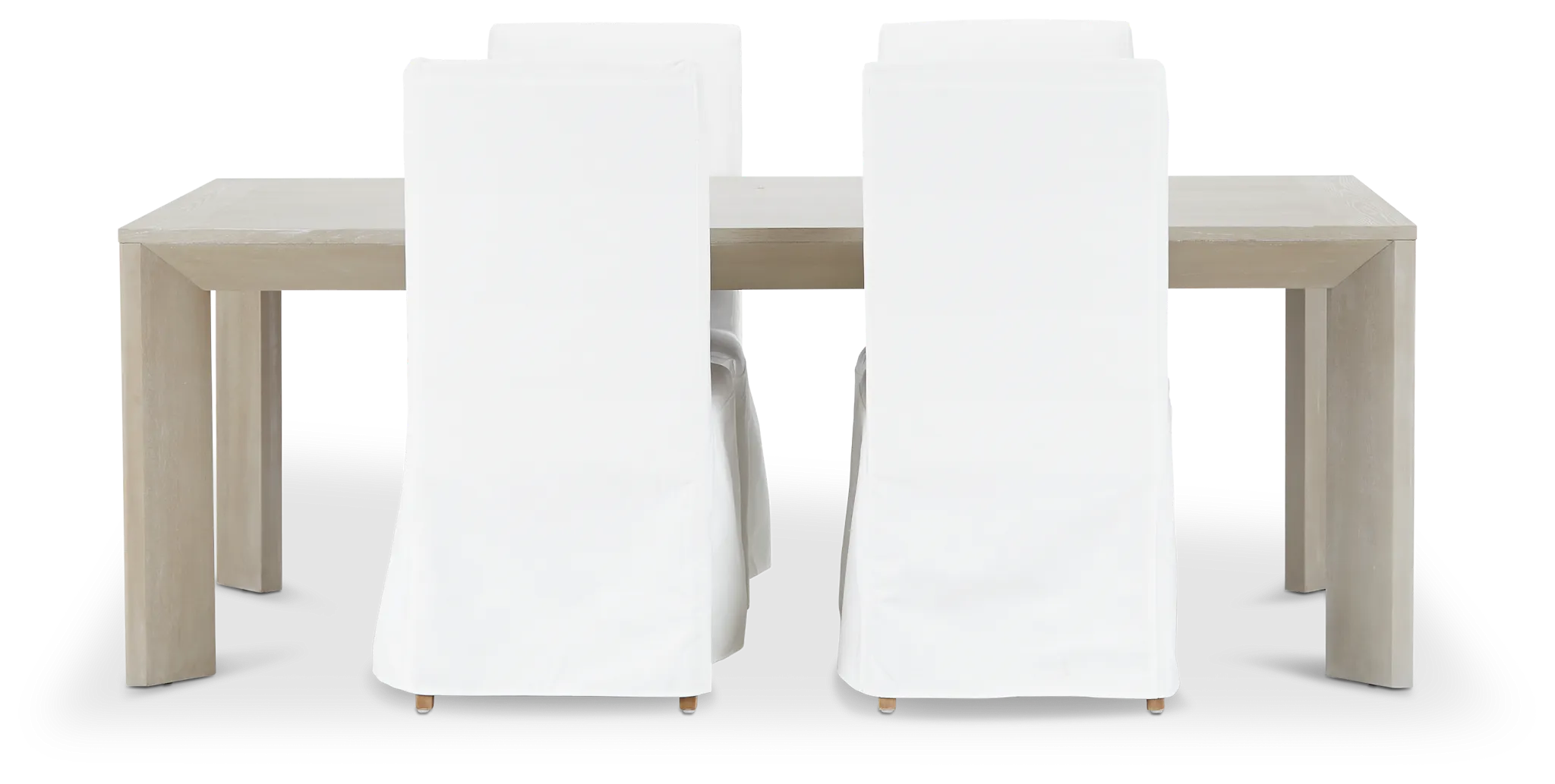 Destination Light Tone 84" Table & 4 Skirted Chairs