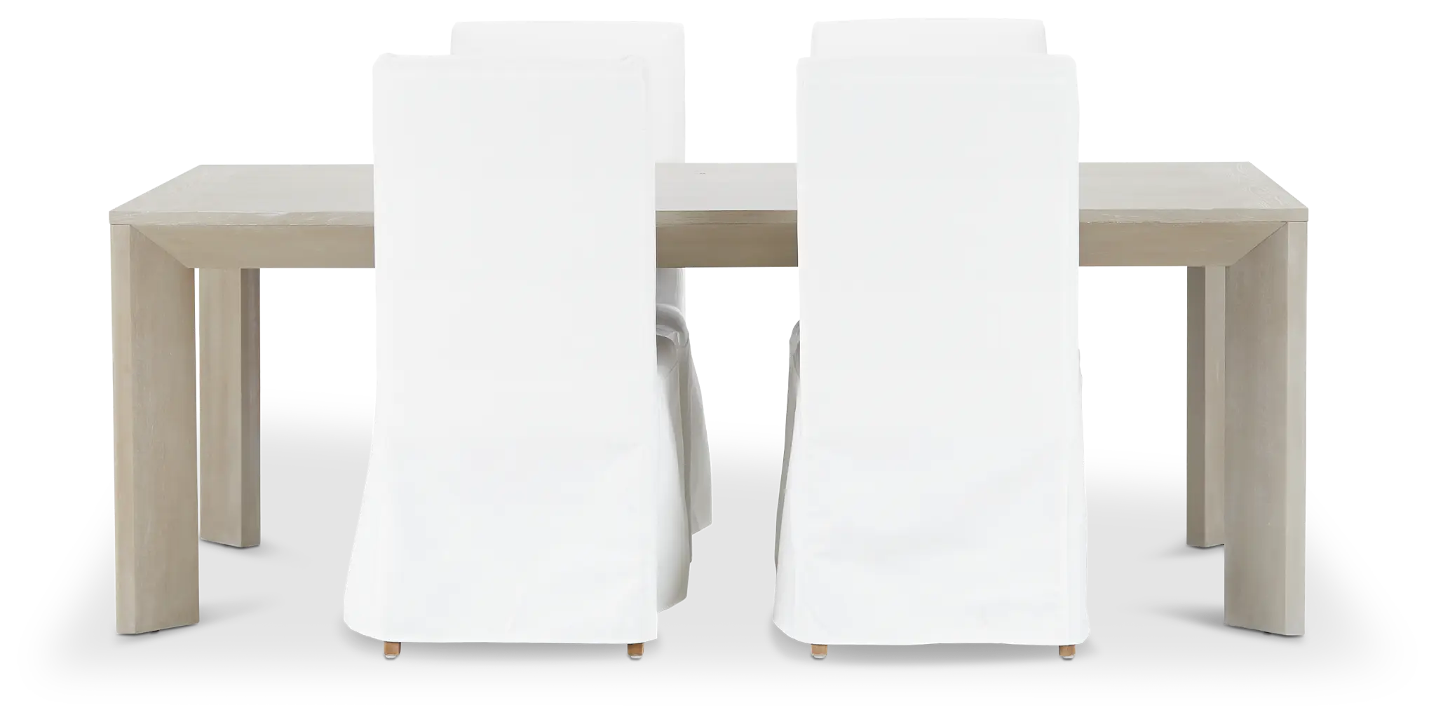 Destination Light Tone 84" Table & 4 Skirted Chairs Destination Light Tone 84" Table & 4 Skirted Chairs