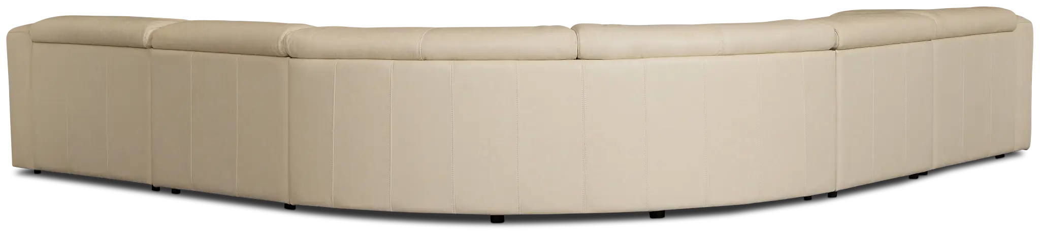 Jace Ivory Lthr/vinyl Small Dual Power Reclining Two-arm Sectional Jace Ivory Lthr/vinyl Small Dual Power Reclining Two-arm Sectional