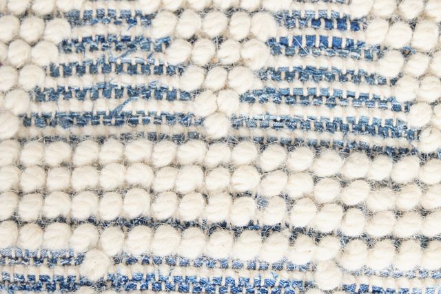 Belo Blue Accent Pouf