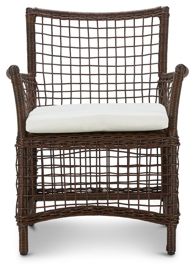 Southport White Woven Arm Chair (2)