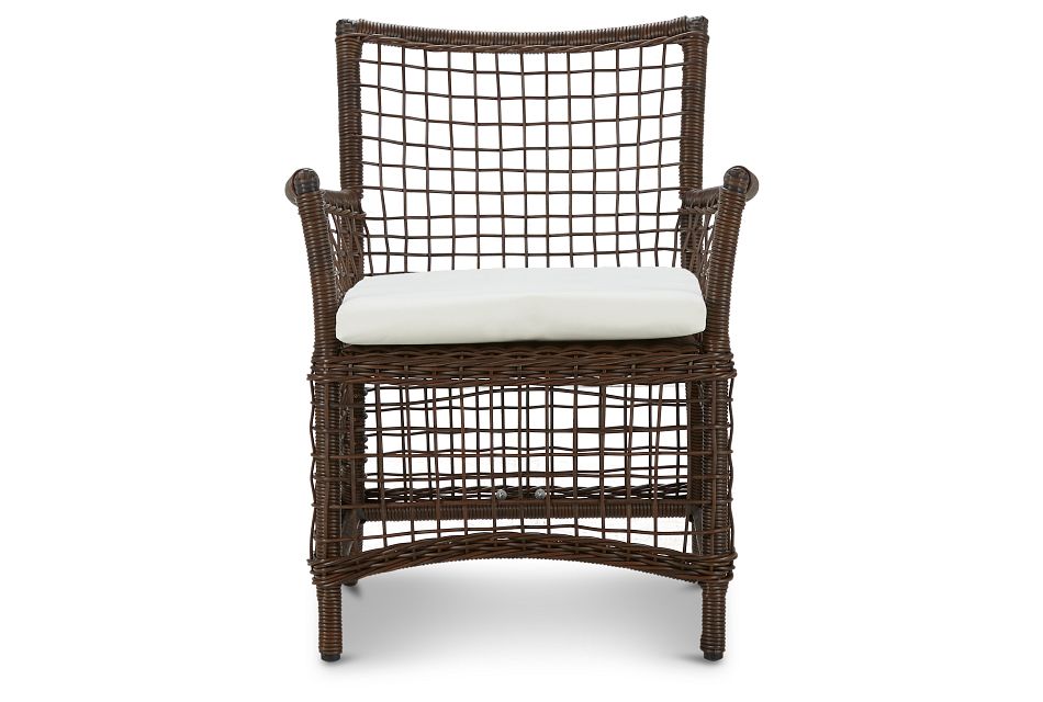 Southport White Woven Arm Chair,