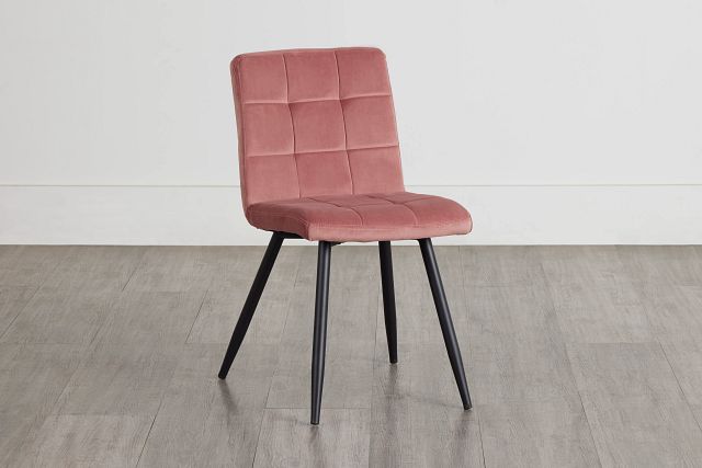 Jenna Pink Velvet Upholstered Side Chair