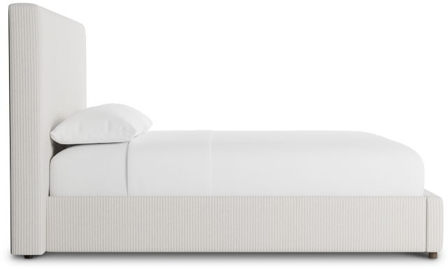 Grayton Lucy Light Beige 54" Upholstered Platform Bed