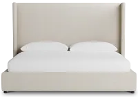 Captiva Suave Beige 60" Upholstered Shelter Bed