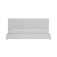 Grayton Lucy Light Beige 54" Upholstered Platform Bed