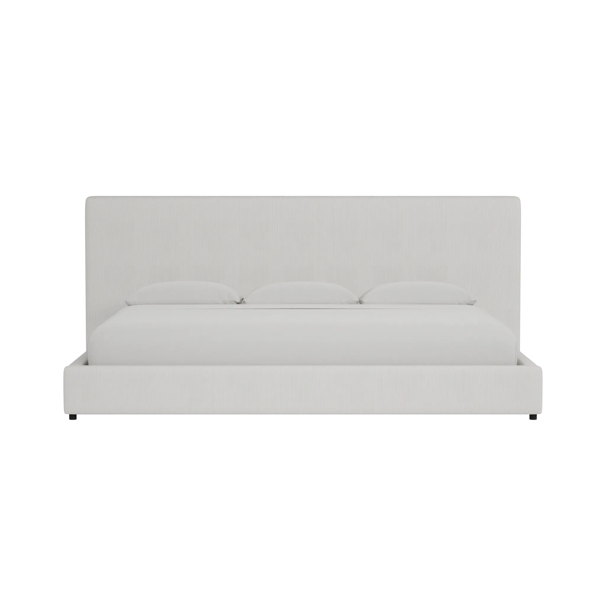 Grayton Lucy Light Beige 54" Upholstered Platform Bed
