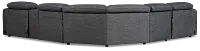Ryland Dark Gray Fabric Medium Triple Power 2-arm Sectional