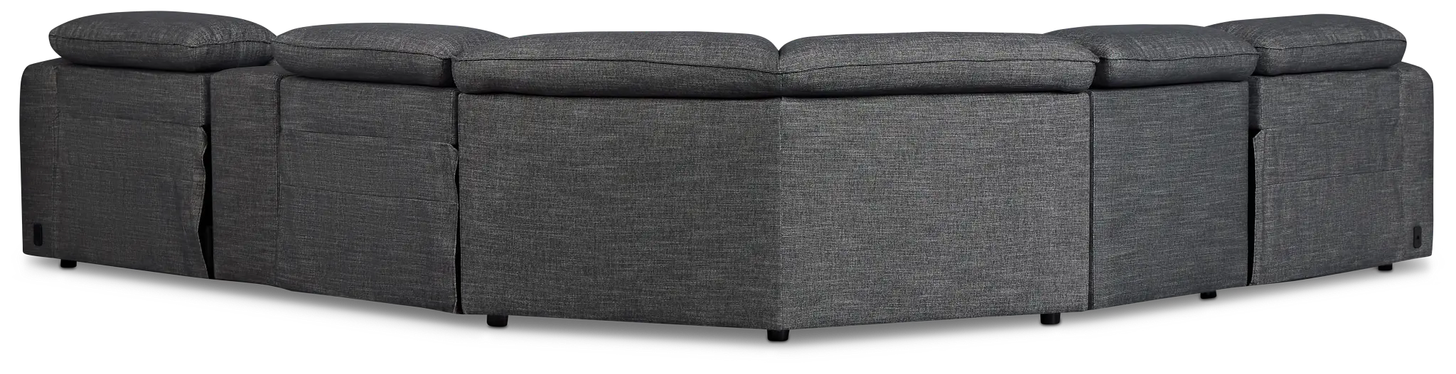 Ryland Dark Gray Fabric Medium Triple Power 2-arm Sectional Ryland Dark Gray Fabric Medium Triple Power 2-arm Sectional