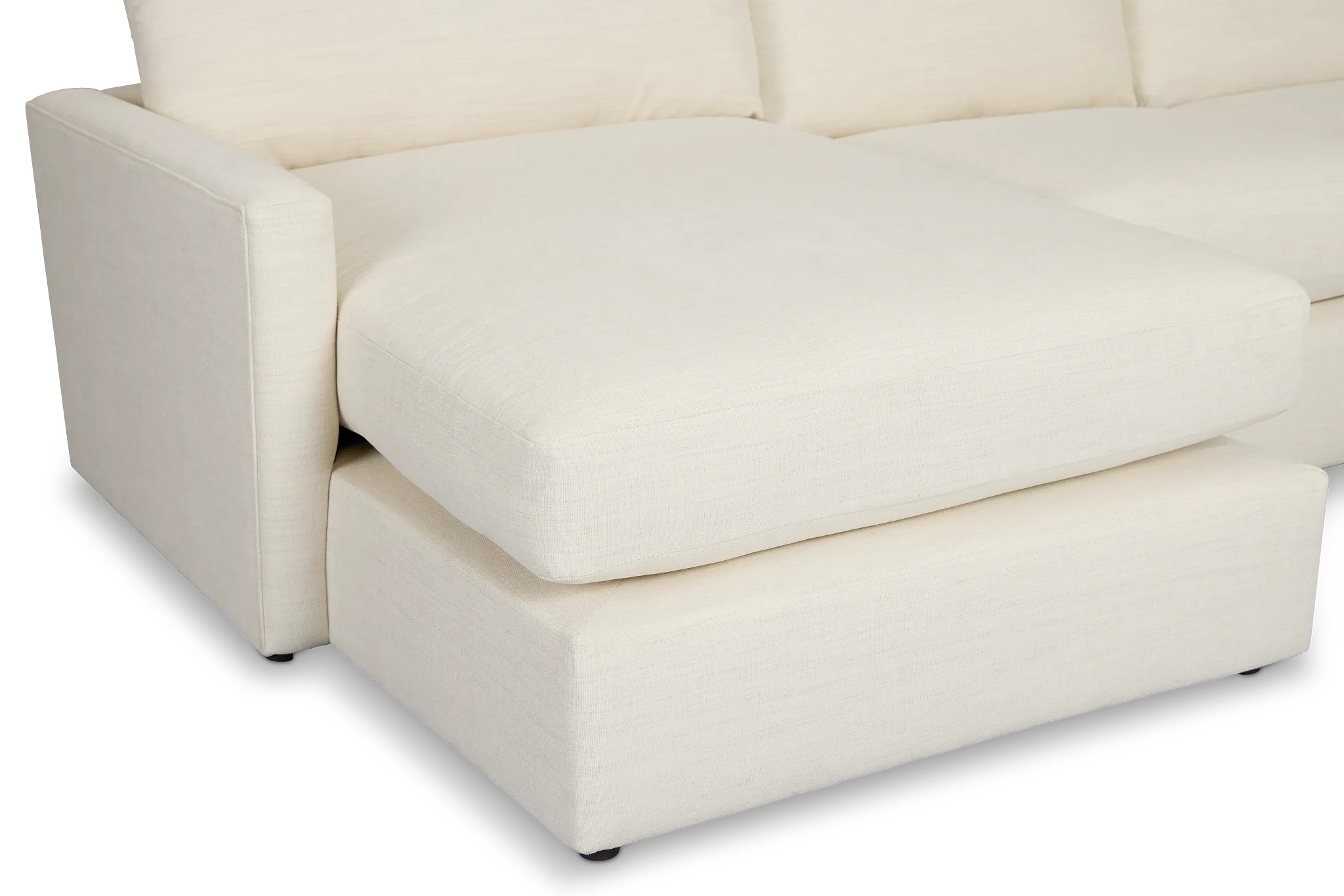 Noah Ivory Fabric Left Chaise Sectional