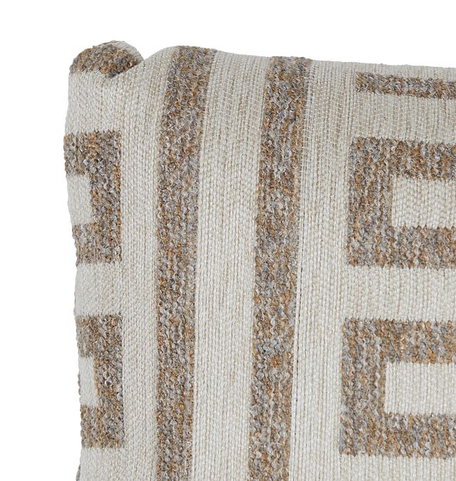 Doric Beige Lumbar Accent Pillow