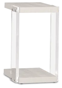 Gables White Rect Accent Table