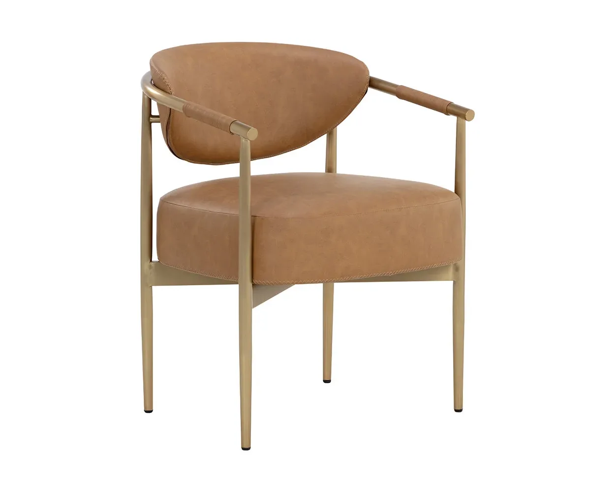 Karli Brown Upholstered Arm Chair