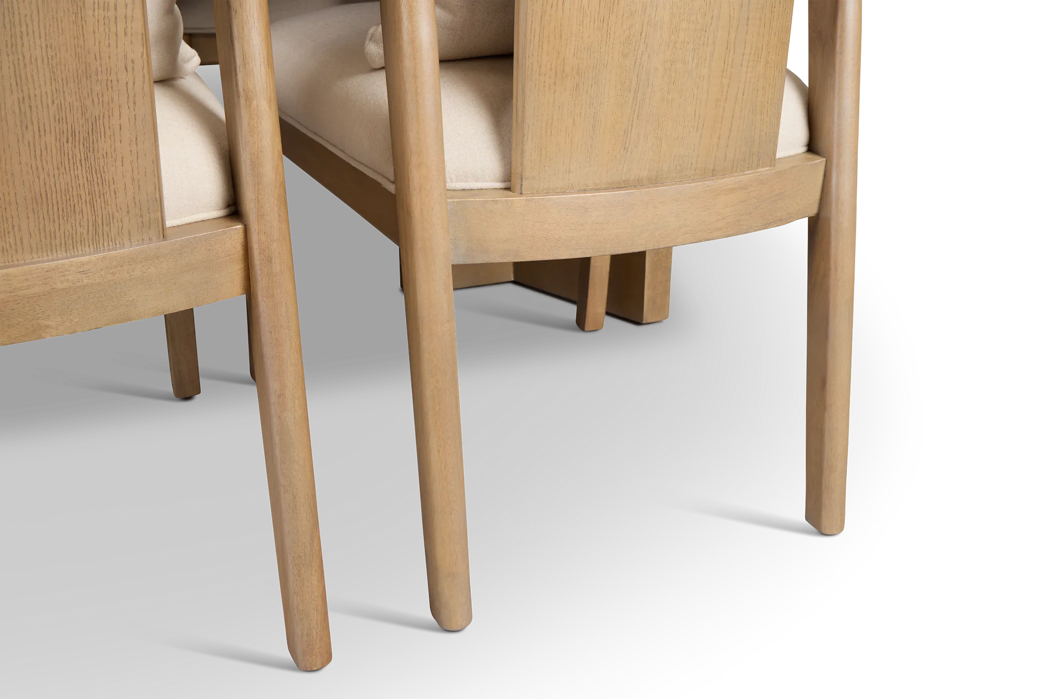 Pasadena Light Tone Rectangular Table & 4 Upholstered Chairs