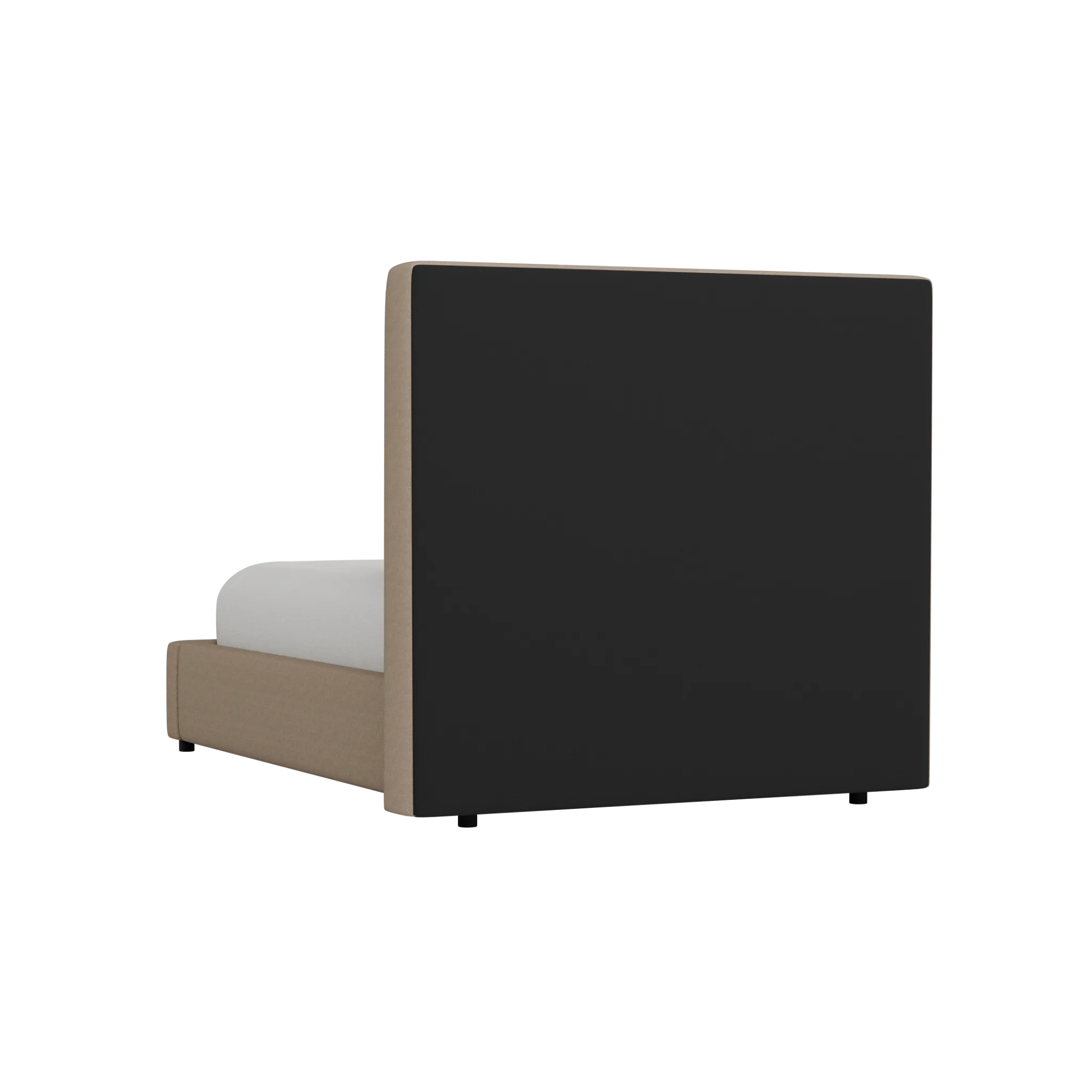 Grayton Merino Brown 54" Upholstered Platform Bed