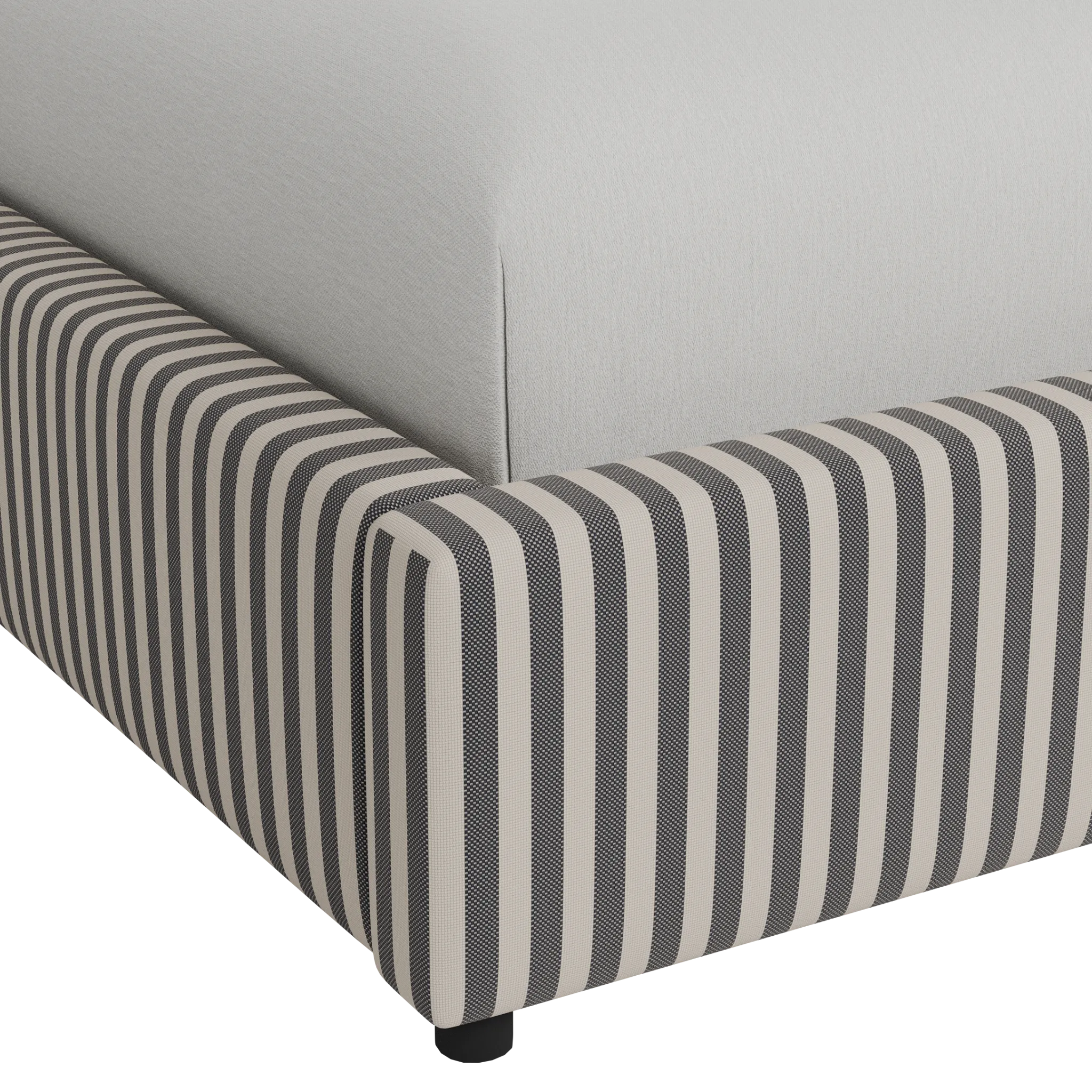 Grayton Sea Lane Dark Blue 44" Upholstered Platform Bed