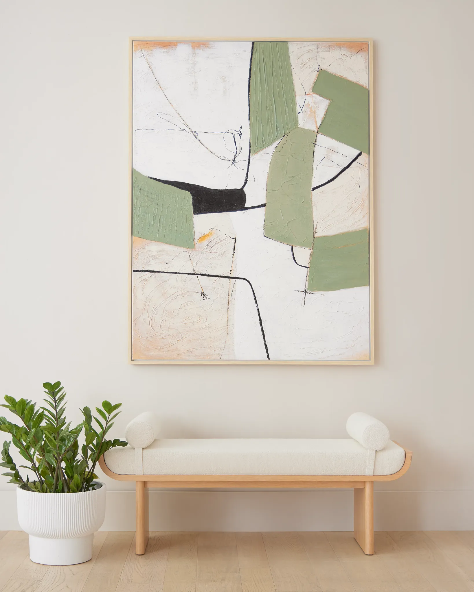 Malibu Light Tone Upholstered Bench