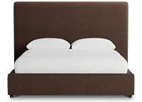 Grayton Elite Dark Brown 54" Upholstered Platform Bed