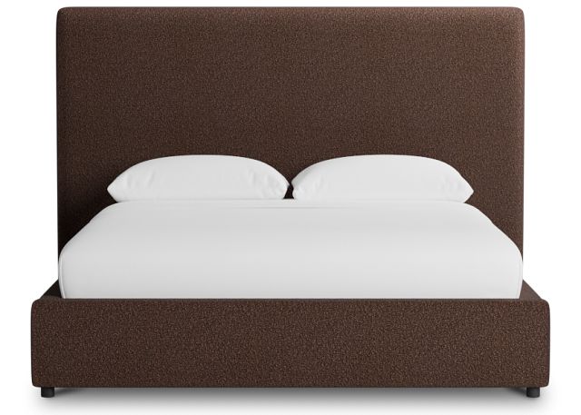 Grayton Elite Dark Brown 54" Upholstered Platform Bed