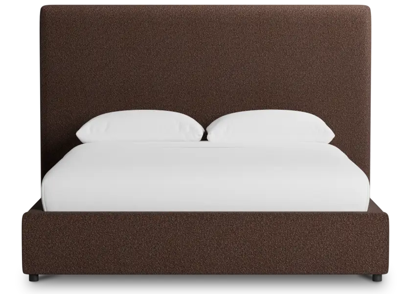 Grayton Elite Dark Brown 54" Upholstered Platform Bed Grayton Elite Dark Brown 54" Upholstered Platform Bed