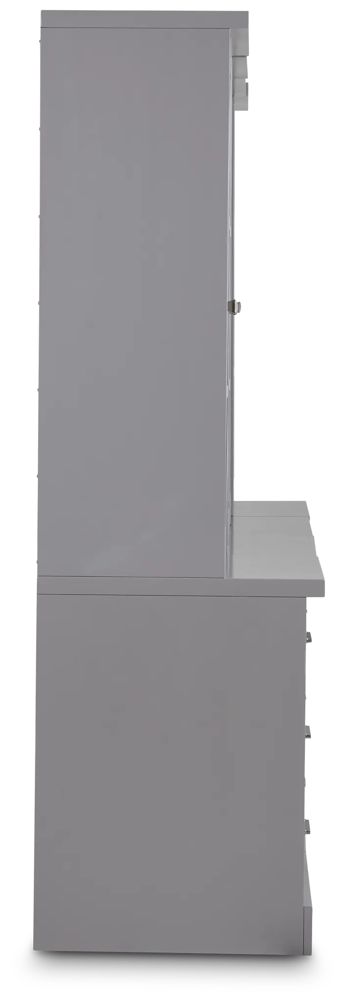 Newport Gray Drawer Bookcase Wall