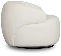 Catalina White Fabric Swivel Chair