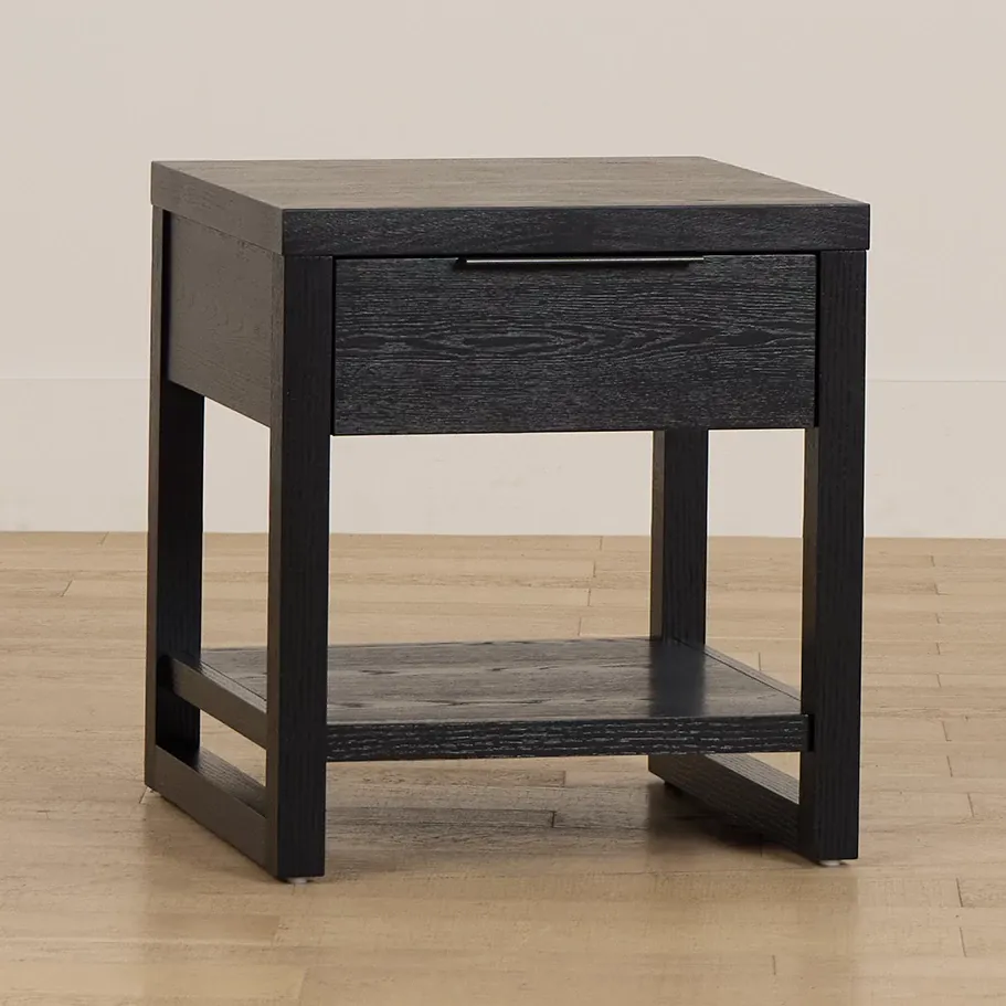 Williamsburg Black Square End Table