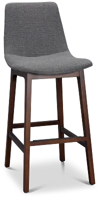 Hamilton Dark Gray Fabric 30" Upholstered Barstool