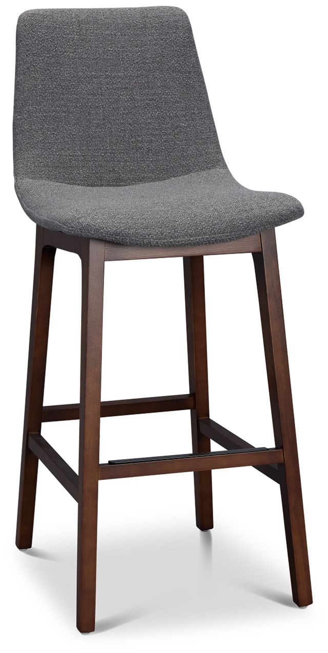 Hamilton Dark Gray Fabric 30" Upholstered Barstool