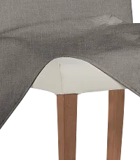 Harbor Dark Gray Long Slipcover Chair With Light Tone Leg