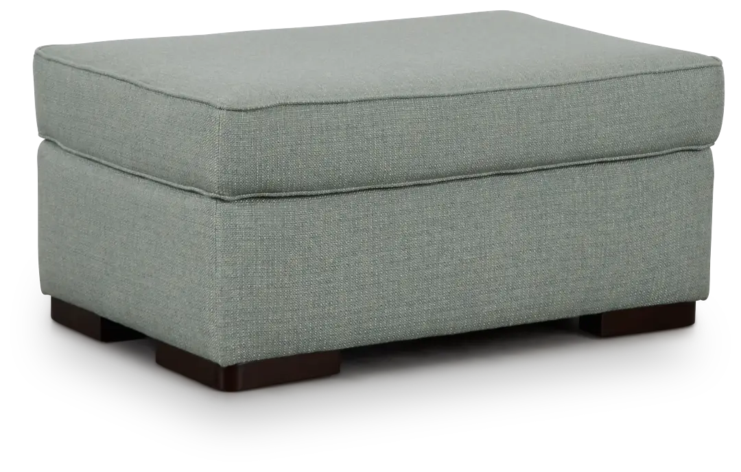 Austin Green Fabric Ottoman Austin Green Fabric Ottoman