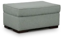Austin Green Fabric Ottoman