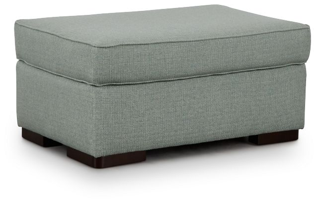 Austin Green Fabric Ottoman