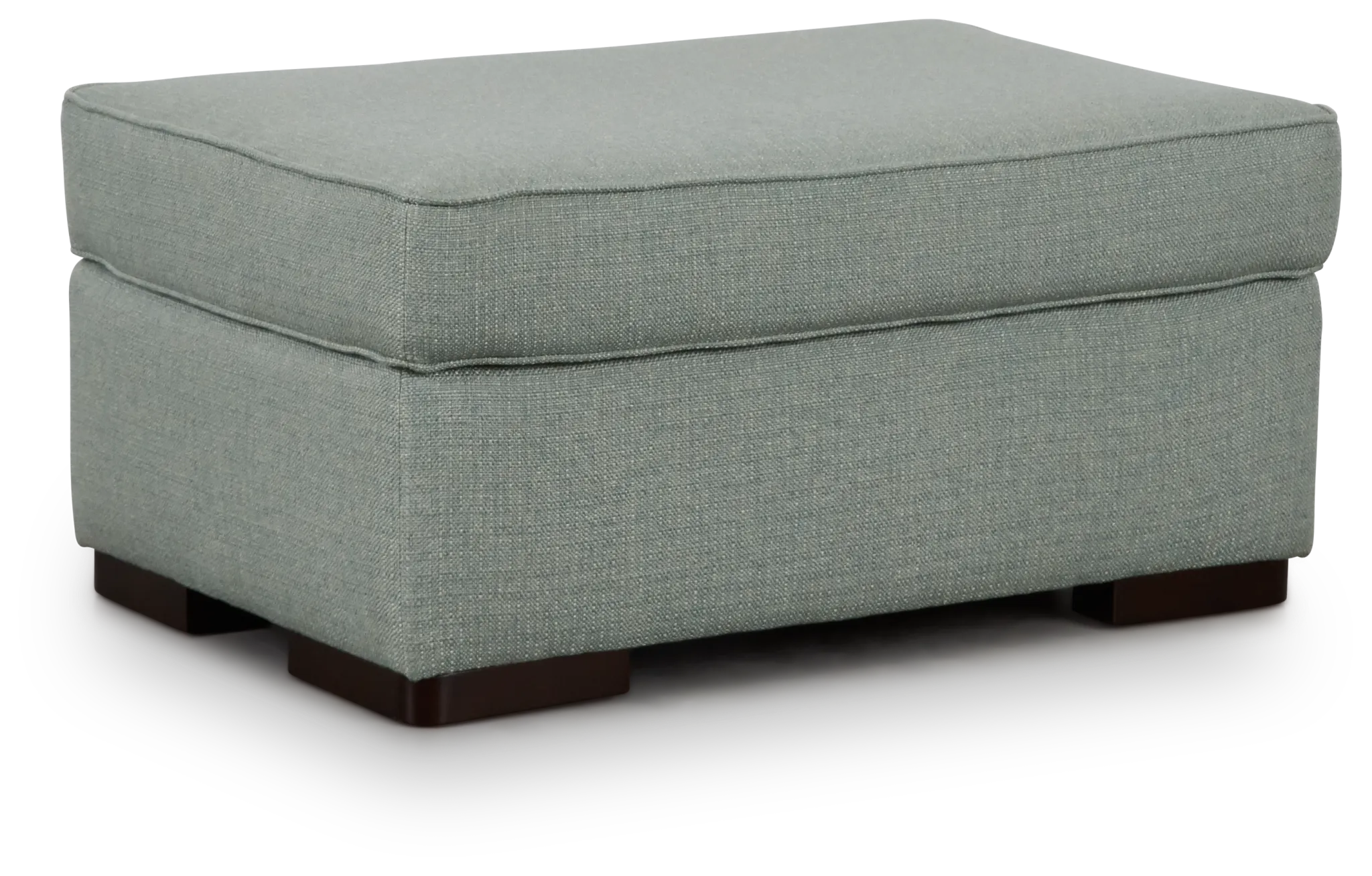 Austin Green Fabric Ottoman