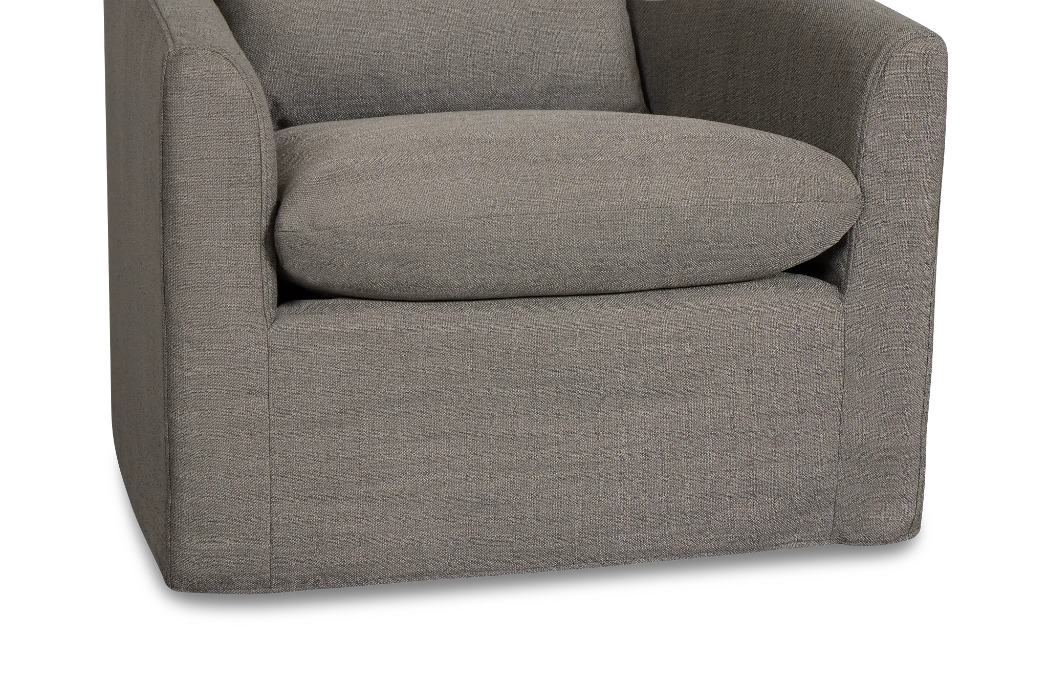 Willow Gray Fabric Swivel Chair