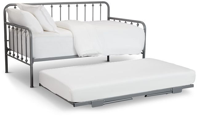 Rory Gray Metal Trundle Daybed